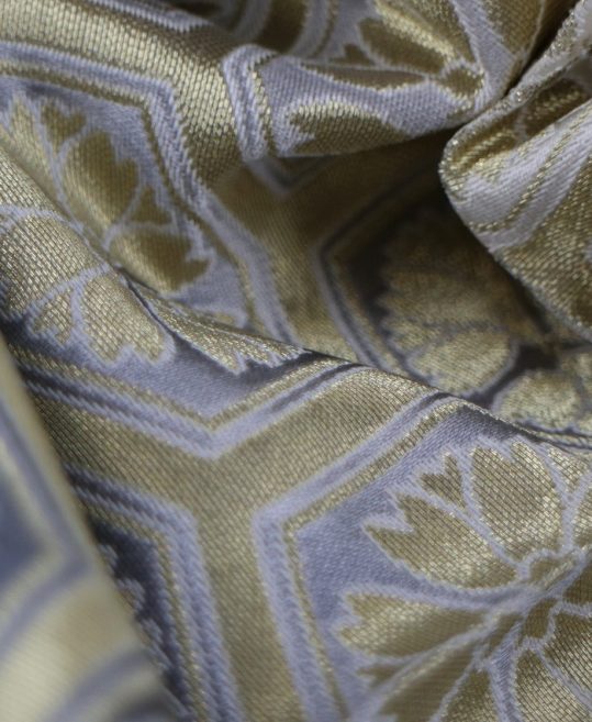 男性用袴単品レンタル(成人式・結婚式・卒業式)白黒ぼかし・金の亀甲に桜[身長170cm]No.227